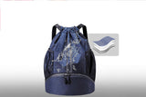 Sports Drawstring Backpack String Tote Gym Bag Dry Wet Separation Leisure Bag