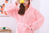 Towelling Wrap Bathrobe Thickened Coral Fleece Wrap Terry Toweling Dressing Gown Robe