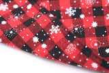 4Pcs Snowflakes Christmas Dog Bandana Buffalo Plaid Pet Scarf Dog Triangle Bandana