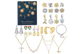 24Pcs Christmas Jewelry Advent Calendar Bracelet Set