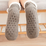 2 Pairs Women's Snowflake Fuzzy Slipper Socks