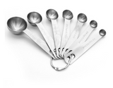 7-Pieces Stainless Steel Engraved Measuring Spoon Set