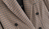 Check Double Breasted Blazer