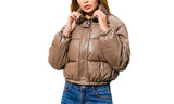 PU Leather Quilted Jacket