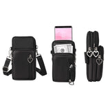 Nylon Phone Multi-Pocket Crossbody Bag