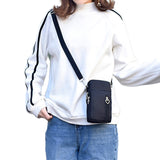Nylon Phone Multi-Pocket Crossbody Bag