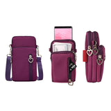 Nylon Phone Multi-Pocket Crossbody Bag