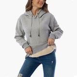 Women's Pullover Hoodies Tops Casual Long Sleeve Pocket Sweatshirts