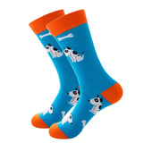 5 Pairs of Women Novelty Socks Fruit Animal Floral Pattern Socks Set