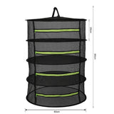 2/4/6/8 Layer Herb Plant Drying Rack Collapsible Dry Net Hanging Drying Rack with Storage Bag