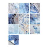 10Pcs Marble Style Mosaic Tile Wall Stickers Waterproof Wallpaper Removable Decal Kitchen Bathroom
