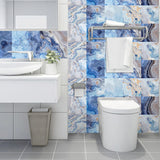 10Pcs Marble Style Mosaic Tile Wall Stickers Waterproof Wallpaper Removable Decal Kitchen Bathroom
