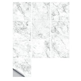 10Pcs Marble Style Mosaic Tile Wall Stickers Waterproof Wallpaper Removable Decal Kitchen Bathroom