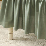 4Pcs Soft Seersucker Fabric Removable Chair Covers with Lace Skirt