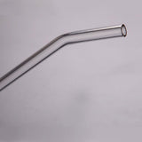 10Pcs Glass Reusable Drinking Straight or Bent Straws Set with Cleanging 2Pcs Brushes
