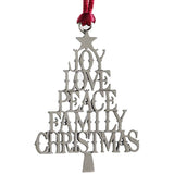 Christmas Tree Hanging Pendant Solid Metal Xmas Ornaments Decorations