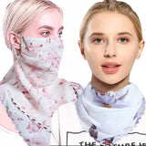 2Pcs Flower Print Lightweight Scarf