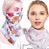 2Pcs Flower Print Lightweight Scarf