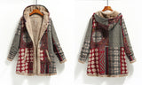 Patchwork Fleece-Lined Coat