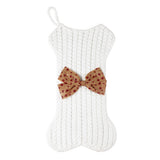 Bone Shaped Knitted Christmas Stockings Xmas Candy Bags Xmas Hanging Ornaments