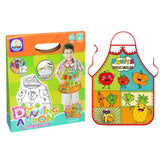 DIY Kids Graffiti Apron with 12Pcs Paintting Pens