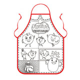 DIY Kids Graffiti Apron with 12Pcs Paintting Pens