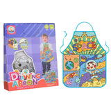 DIY Kids Graffiti Apron with 12Pcs Paintting Pens