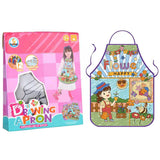 DIY Kids Graffiti Apron with 12Pcs Paintting Pens