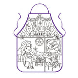 DIY Kids Graffiti Apron with 12Pcs Paintting Pens