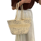 Woven Tote Shoulder Bag