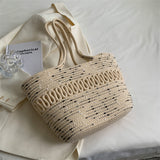 Woven Tote Shoulder Bag