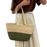 Woven Tote Shoulder Bag