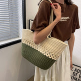 Woven Tote Shoulder Bag