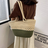 Woven Tote Shoulder Bag