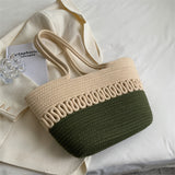 Woven Tote Shoulder Bag