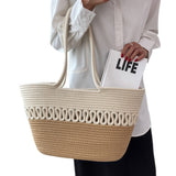 Woven Tote Shoulder Bag