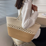 Woven Tote Shoulder Bag