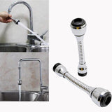 2Pcs Modes Kitchen Sink 360 Flexible Extension Hose Faucet Sprayer Attachment Water Saving Long Nozzle