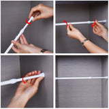 2Pcs  Tension Rods Adjustable Cupboard Bars Curtain Rods Closet Rod Wardrobe Rod