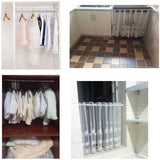 2Pcs  Tension Rods Adjustable Cupboard Bars Curtain Rods Closet Rod Wardrobe Rod