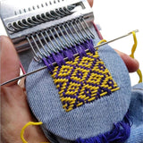 14 Hooks Small Loom-Speedweve Type Weave Tool Set Darning Machine Green