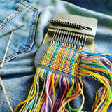 14 Hooks Small Loom-Speedweve Type Weave Tool Set Darning Machine Green