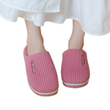 Women Winter Plush Slippers Thick Sole Warm Shoes Home Slippers