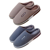 Men Winter Plush Slippers Thick Sole Warm Shoes Home Slippers