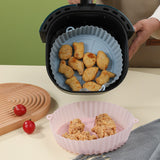 FDA Certified Silicone Round Baking Tray Air Fryer Liner Pizza Oven Basket Mat