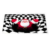 Christmas 3D Printed Vortex Illusion Living Room Floor Door Mat Anti-slip