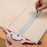 Woodworkers Edge Ruler Adjustable Protractor Angle Finder Stainless Steel Caliper Carpenter Tools
