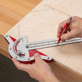 Woodworkers Edge Ruler Adjustable Protractor Angle Finder Stainless Steel Caliper Carpenter Tools