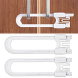 2Pcs Baby Safety Sliding Cabinet Locks Adjustable U Shaped Child Safety Cabinet Latches Door Locks for Home Safety