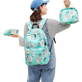 3 Piece School Backpack Lunch Bag Pencil Pouch for Teens
